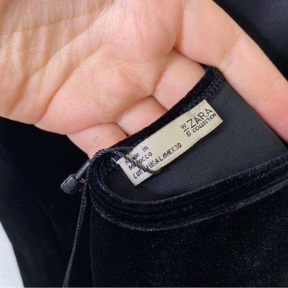 Zara Black Velvet Bodysuit - Picture 5 of 5